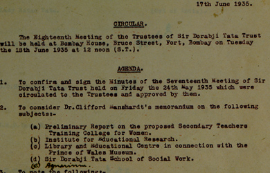 Dorabji Trust Papers